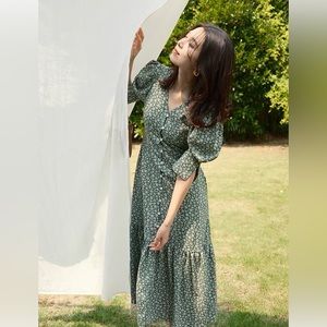 SNIDEL Sustaina Women's Puff Sli Print Dress